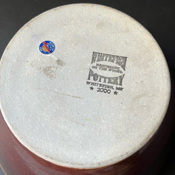 Vintage whitefish montana pottery bowl 8 inch serving - Picture 11 of 14